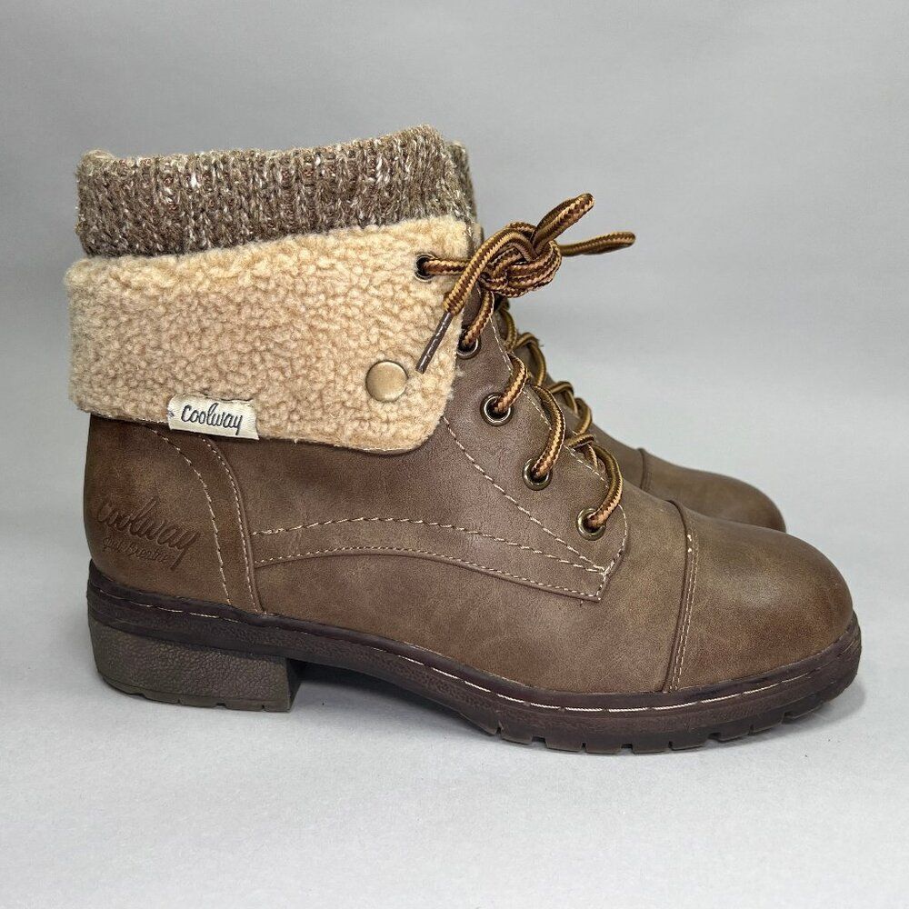 Coolaway Women's Size 7.5 Just Breathe Knit Sweater Cuff Winter Boots